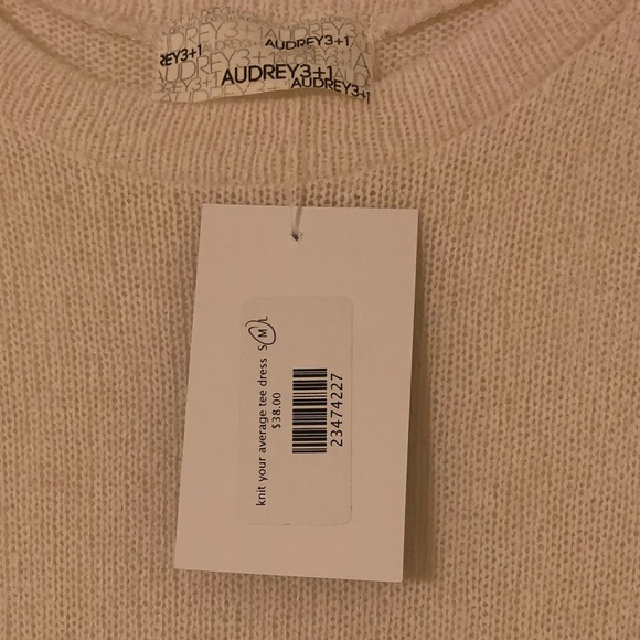 Riffraff Knit cream dress - Picture 2 of 3